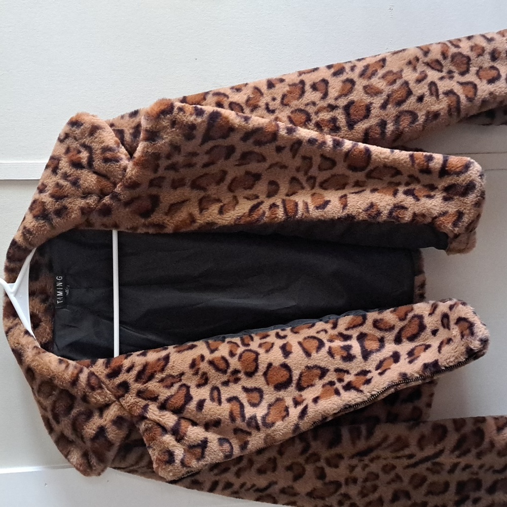 T.I.M.I.N.G Leopard print coat M - Picture 4 of 9